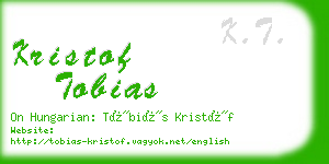 kristof tobias business card